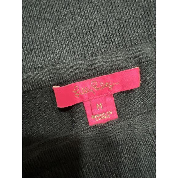 Lilly Pulitzer Alira Off Shoulders Elegant Sweater Black Womens Size M - Picture 7 of 12